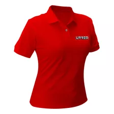 Playera Tipo Polo Para Dama Color Rojo Talla Ch