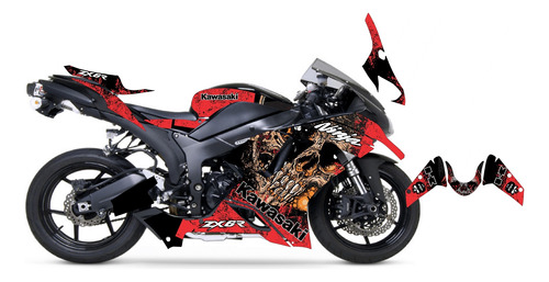 Ninja Zx6 R 2006-2007 Graficos Stickers Calcas Foto 6