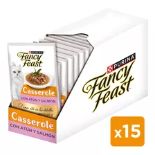 Pack X15 Alimento Fancy Feast Casserole Atún Salmón 85g