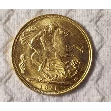 Moeda Libra Ouro Maciço 7,9 G, 22 Quilates, 1911 - George V 