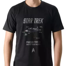 Camiseta Camisa Geek Nerd Star Trek Phaser 100% Algodão