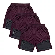 Bermuda Masculina Esportiva 3 Shorts Academia Treino Praia 