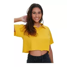 Camiseta Polo Amarilla - Talle M - Forever 21
