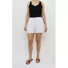 Short Básico De Gasa Foil - Off White - Koxis Mujer