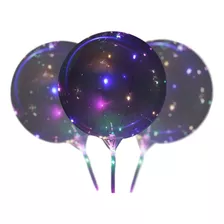 Globo Burbuja Transparente Cristal Led Cotillon Fiesta 50cm