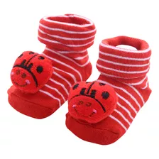 Meias Antiderrapante Sapatinho Divertidas Pantufa Bebe 3 D