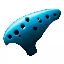 Flauta Azul Zelda Ocarina Of Time 12 Furos Som Perfeito