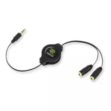 Retrak Retractil 3.5mm Macho A Dual 3.5mm Cable De Audio Hem