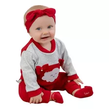 Roupa De Bebe Menina Conjunto Blusa + Calça Moletom Inverno