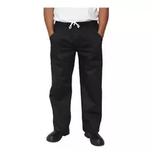 Calça Em Oxford De Elástico 3 Bolsos Uniforme Para Trabalho