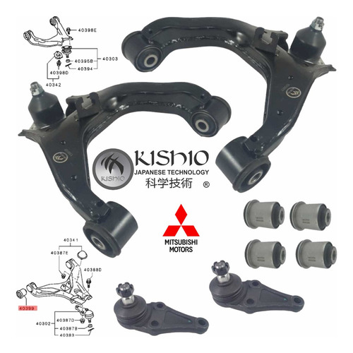 Kit Horquillas Super Bujes Rotulas Mitsubishi L200 2.4 08-20 Foto 4