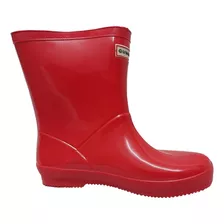 Bota De Lluvia Niño Rojo