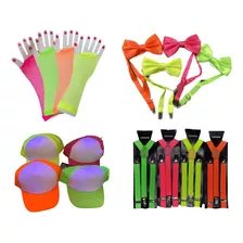 Combo 16 Artículos Fluo Cotillon Carioca Brilla Con Luz Uv