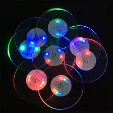 50pcs Acrílico Ultra-fino Glow Coaster Garrafa Adesivos Lâmp