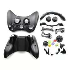 Carcasa Compatible Con Control Xbox 360 Inalambrico Negro