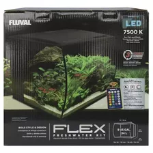 Fluval Flex Aquarium Kit, Black, 9 Gallon