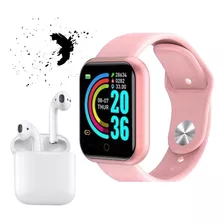 Smartwatch Relógio Digital + Fone De Ouvido Bluetooth