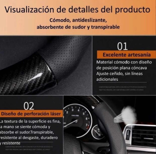 Cubre Volante Fibra De Carbono Mazda 3 6 Cx3 Cx30 Cx5 Cx9 Foto 3