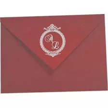 Envelope Personalizado 15x21 Cm 30 Unidades Vermelho