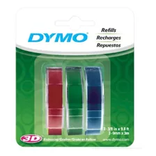 Cinta Dymo Rotuladora Manual Xpress X 3 Rojo, Verde Y Azul