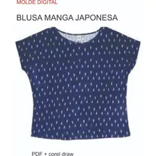 Moldes Modelagem Blusa Manga Japonesa Até Plus Size 36 Ao 58