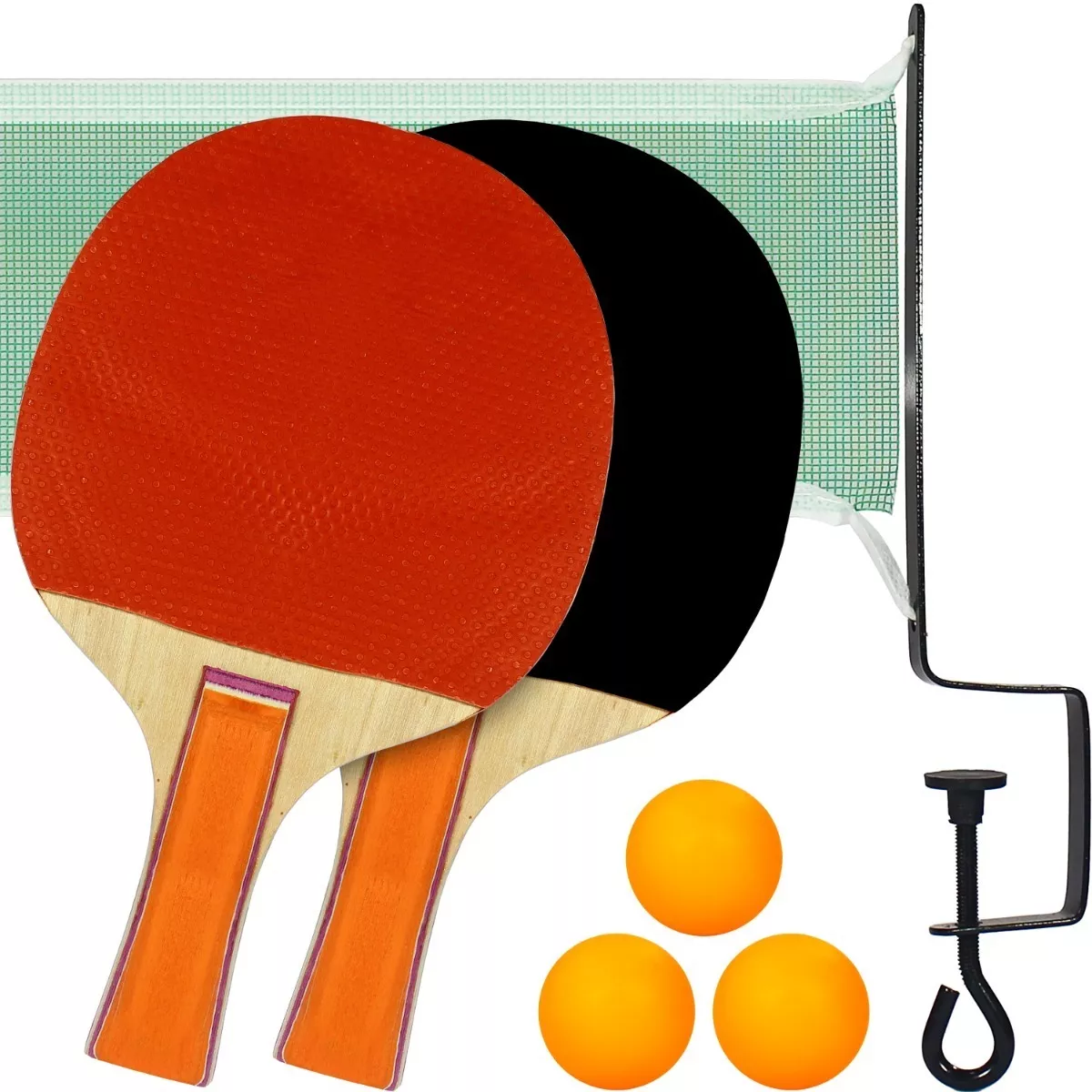 Kit Tênis De Mesa Ping Pong 2 Raquete 3 Bolas Novo Original