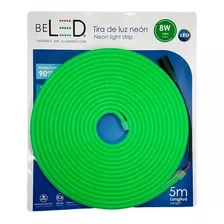 Tira De Led Neon Flexible 5m 12v Eliminador 12v 3 Amp Verde