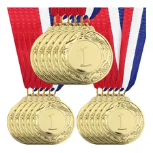 15 Pzs Medallas Metalica Deportivas De Oro Para Ganadores