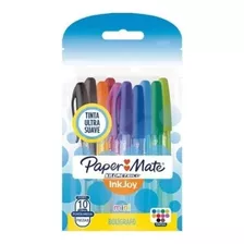 Bolígrafos Mini Papermate Punta Media 10 Pza Colores Surtido