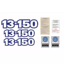 Kit Adesivos Caminhão Compatível Volks Mwm Cummins Resinado 