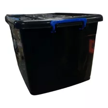 Caja Plástica Organizadora C/ Tapa Y Ruedas 60lts X 4uni