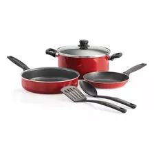 Juego De Batería De Cocina Aluminio Rojo Tramontina (6pz)