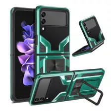 Funda Para Samsung Galaxy Z Flip 3 5g Verde Con Soporte