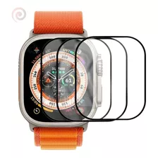 3x Película 3d Nano Para Applewatch 8 Ultra Proteção Total