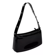 Cartera Melissa Baguette Bag Studs Negro Diseño De La Tela Liso