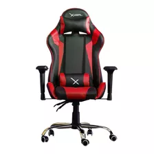 Silla De Escritorio Xzeal Xz10 Gamer Ergonómica Negra Y Roja