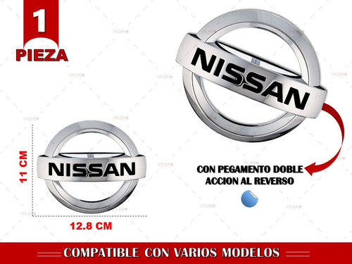 Emblema Autoadherible Nissan Varios Modelos 12.8 X 11 Cm Foto 2