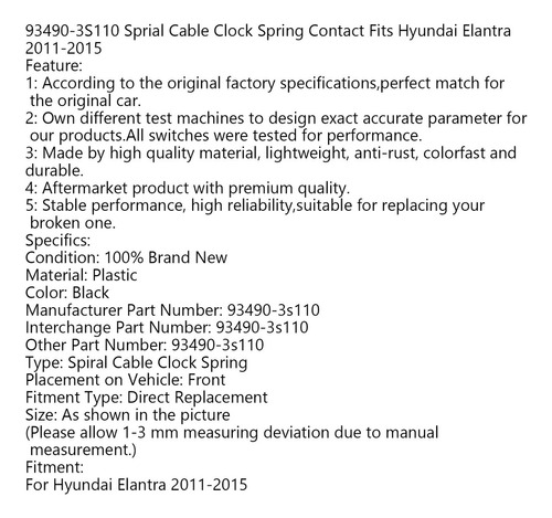Resorte Reloj Para Hyundai Elantra 2011 2012 2013 2014 2015 Foto 9