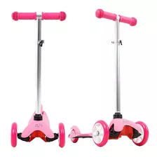 Patinete Para Meninas Best Race Com 3 Rodas Rosa Bbr Toys