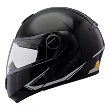 Capacete Articulado Urban Classic Preto Fosco Prata Peels