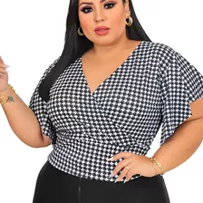 Cropped Plus Size Blusinha Confortável Tamanho Extra G