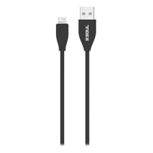 Cable Usb Lightning Para iPhone Soul Textura Soft | Colores Color Negro