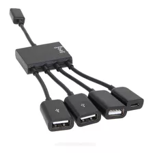 Cabo Otg Com 2 Usb E 1 Entrada V8