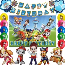 Set Decorativo Globos Con Telón Varios Personajes Cumpleaños