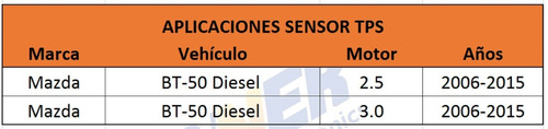Sensor Tps Mazda Bt-50 Diesel 2.5 3.0 Foto 6