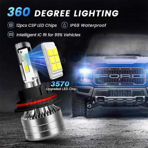 Para Dodge 9007 Kit Focos Led Alta/baja 40000lm Csp Foto 6