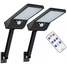 48 Led Solar Sensor Luz Lâmpada De Parede Preto 2pack