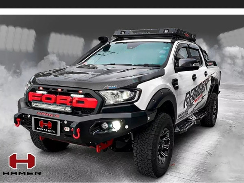 Estribos Negro Shadow Hamer Para Ford Ranger 2016 Al 2022 Foto 4