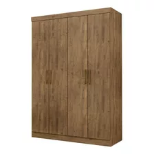 Guarda-roupa Paris 4 Portas 2 Gavetas 100% Mdf Maxel Cor Ipé