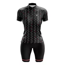 Conjunto De Ciclismo Feminina Bermuda E Camisa Bikes Pto 